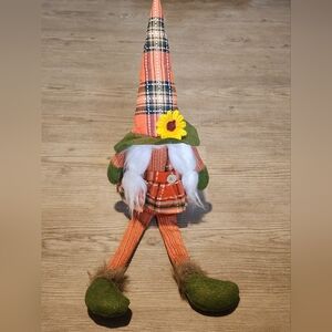 Fall Gnome Girl Plush Elf Sunflower Thanksgiving Decor Farmhouse Plaid KZ‎